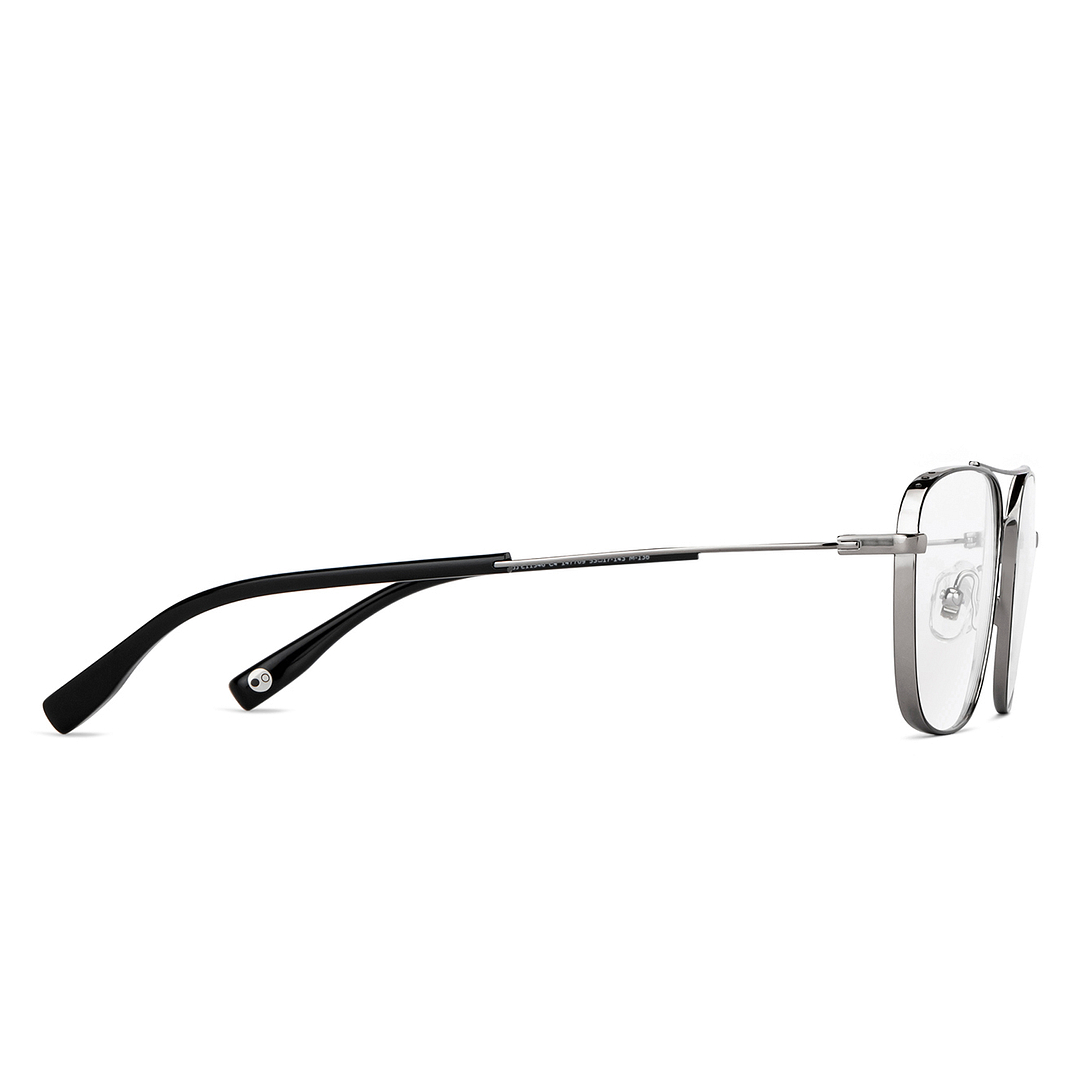 John Jacobs Online Dark Gunmetal Full Rim Square left side