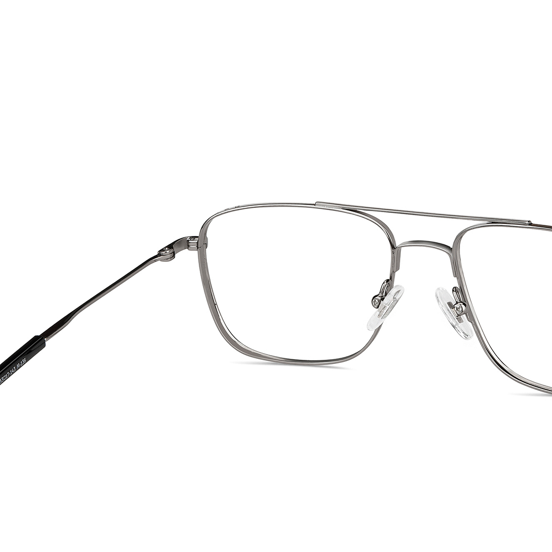 John Jacobs Online Dark Gunmetal Full Rim Square right side