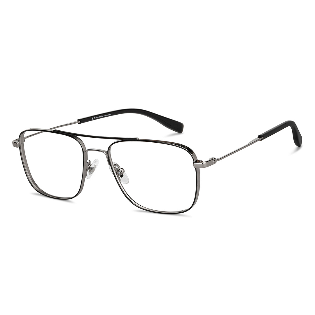 John Jacobs Online Dark Gunmetal Full Rim Square right side