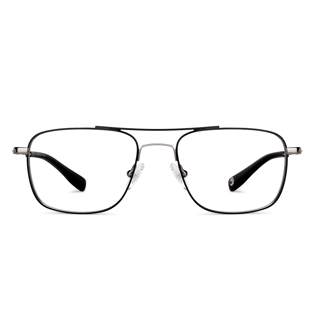 John Jacobs Online Dark Gunmetal Full Rim Rectangle left side