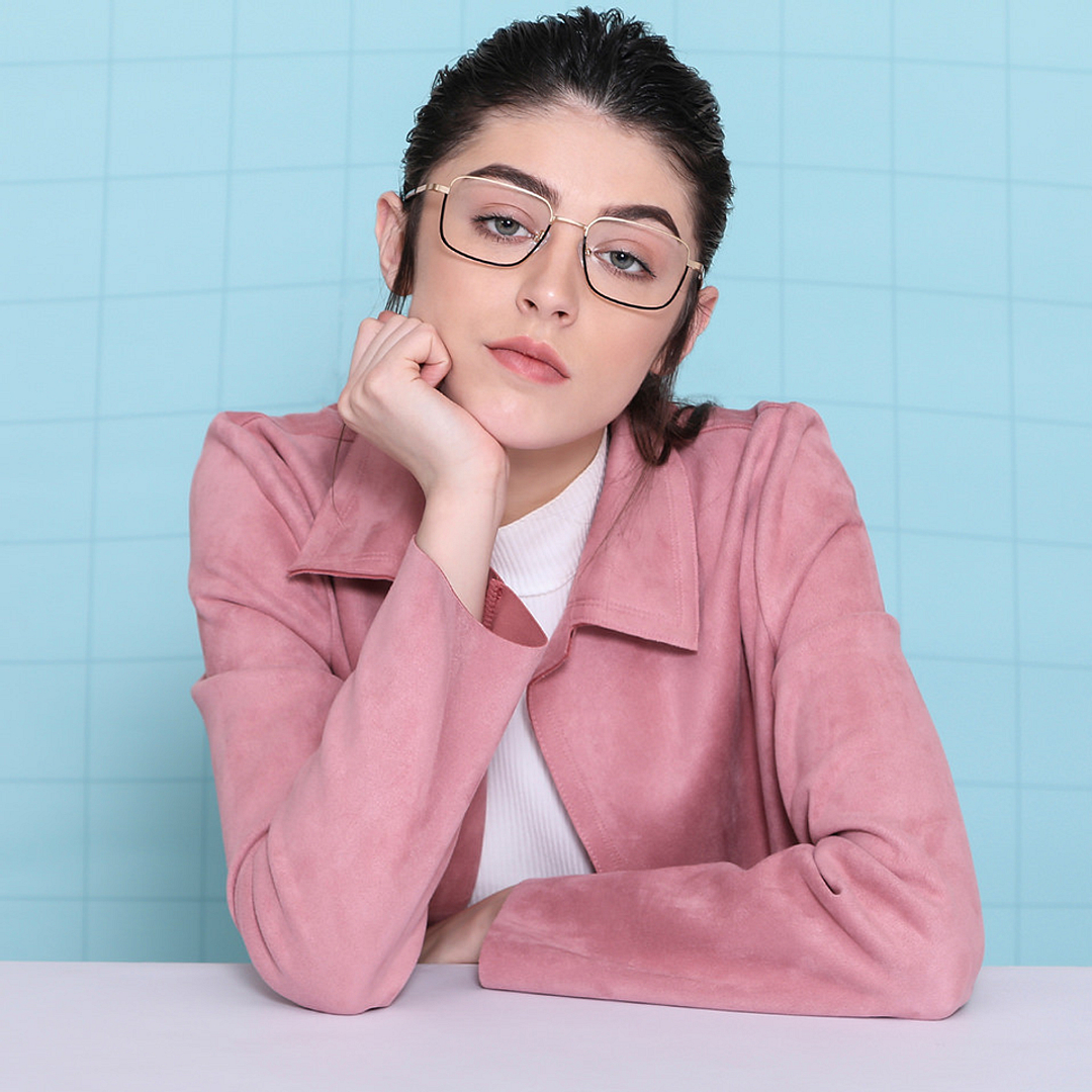 John Jacobs Screen Glasses Black Full Rim Square left side