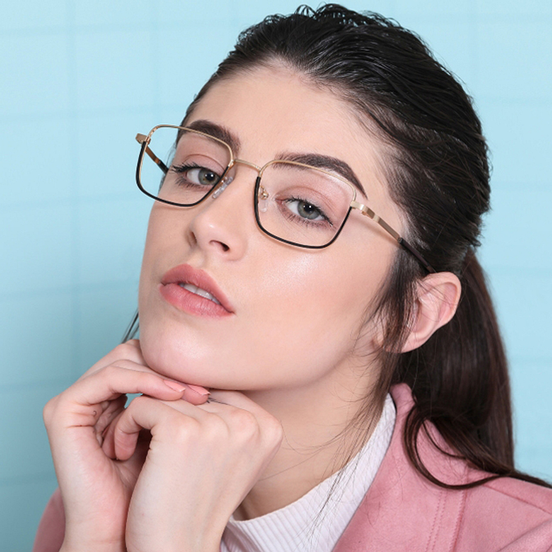 John Jacobs Screen Glasses Black Full Rim Square right side