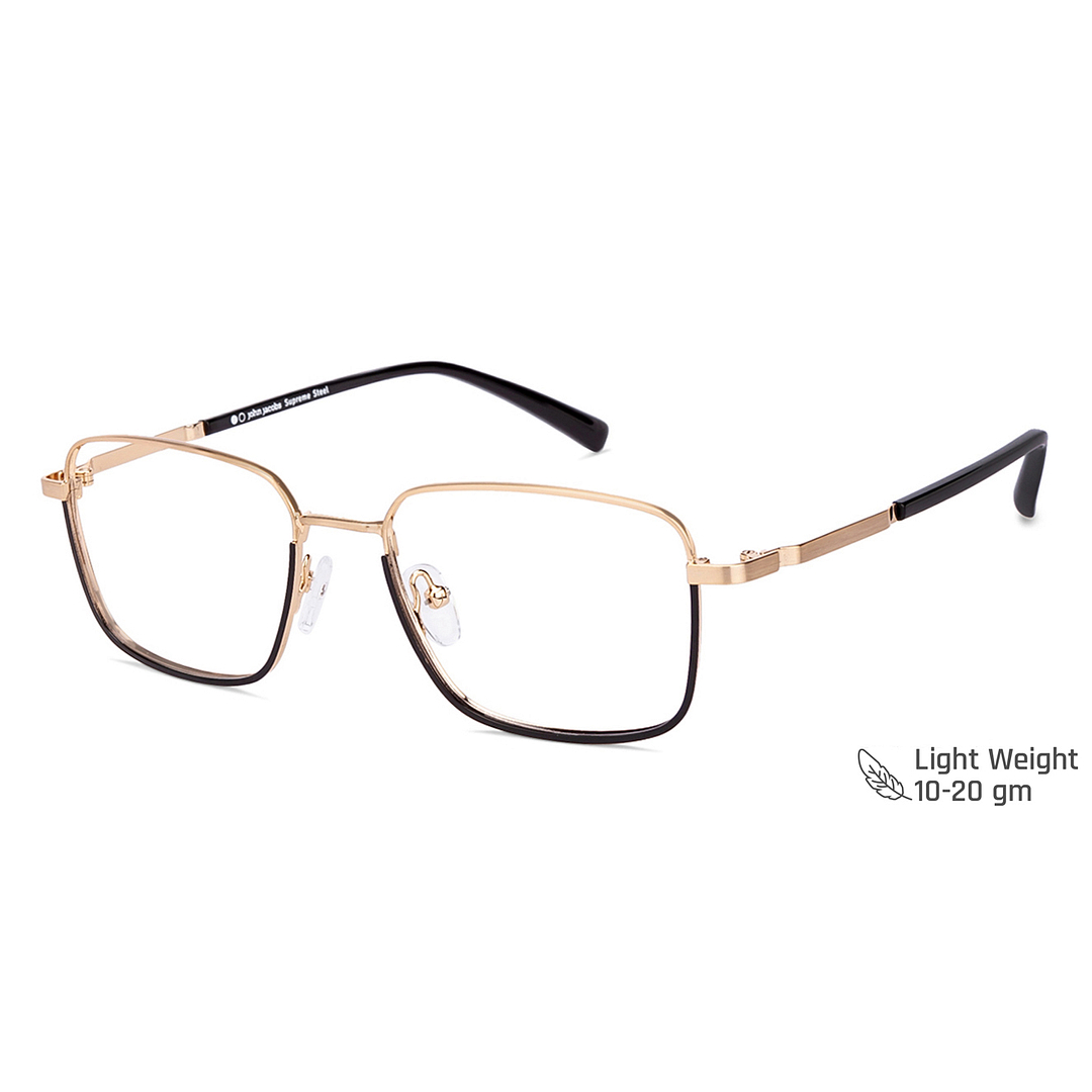 John Jacobs Screen Glasses Black Full Rim Square right side