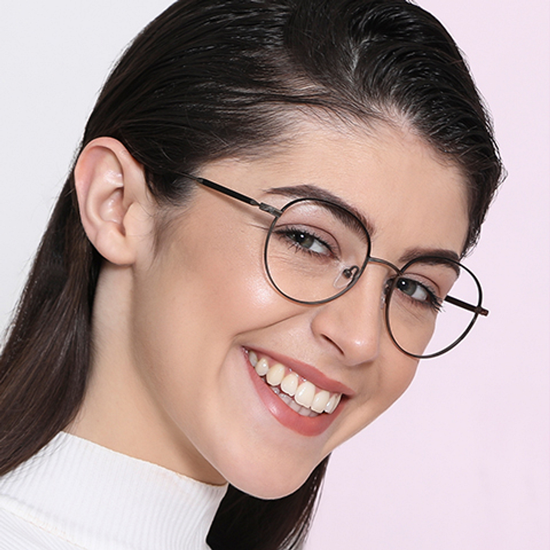 John Jacobs Black Full Rim Round left side