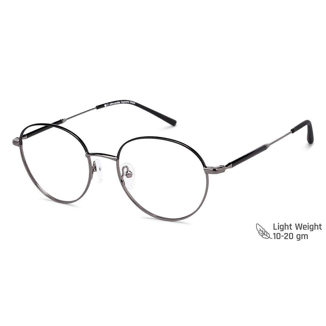 John Jacobs Black Full Rim Round right side