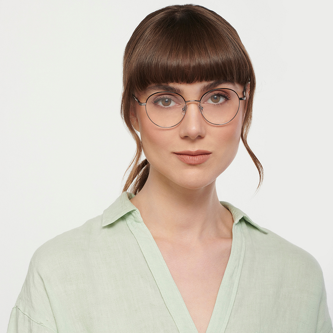 John Jacobs Dark Gunmetal Full Rim Round right side