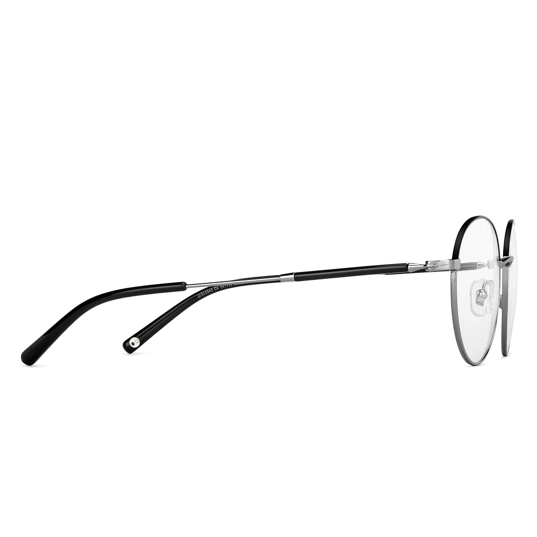 John Jacobs Dark Gunmetal Full Rim Round left side