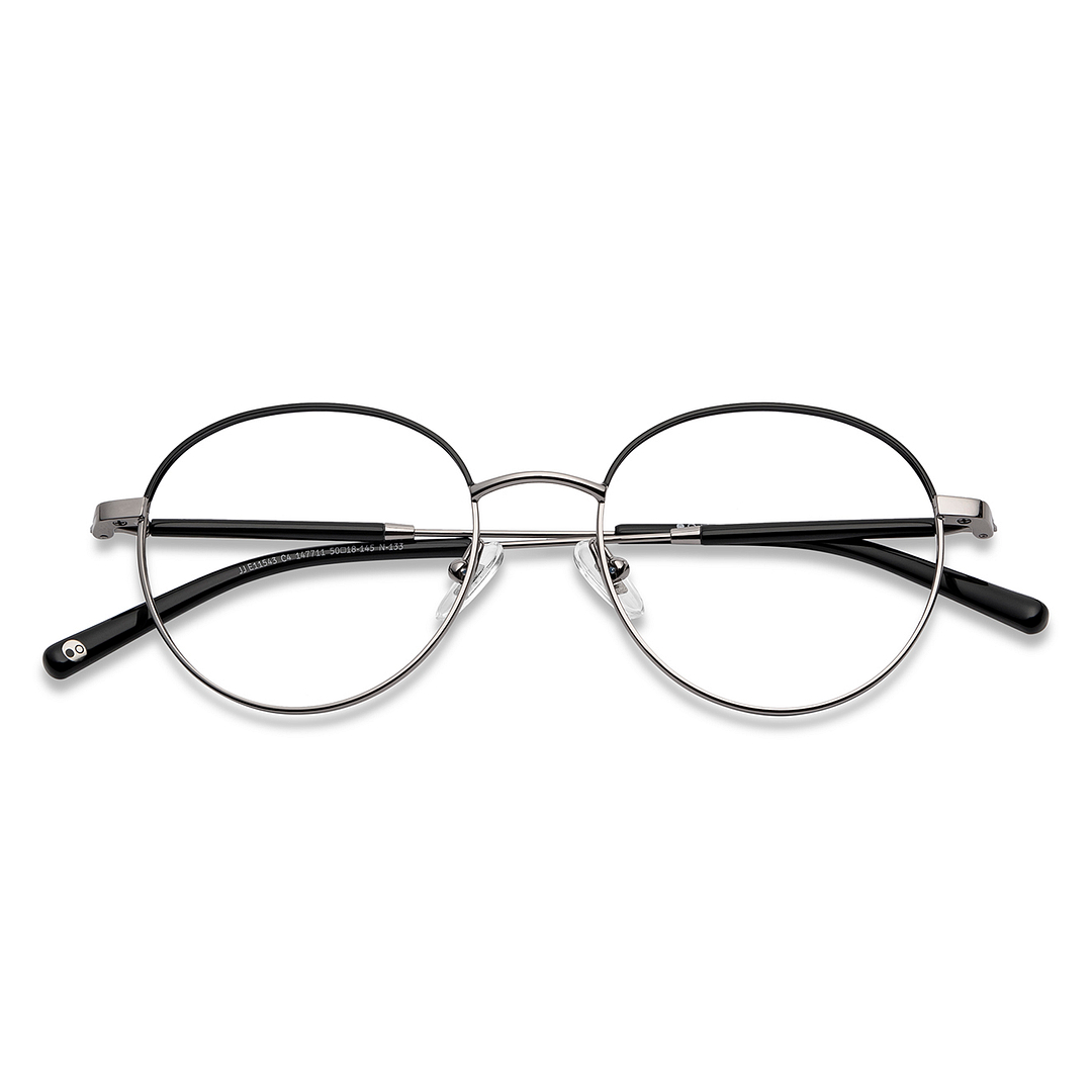 John Jacobs Dark Gunmetal Full Rim Round left side
