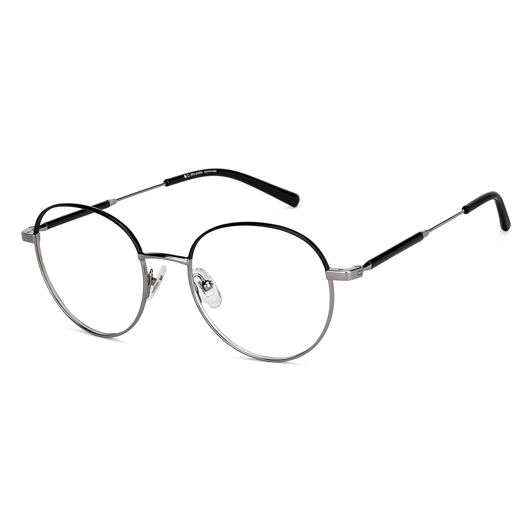 John Jacobs Dark Gunmetal Full Rim Round left side