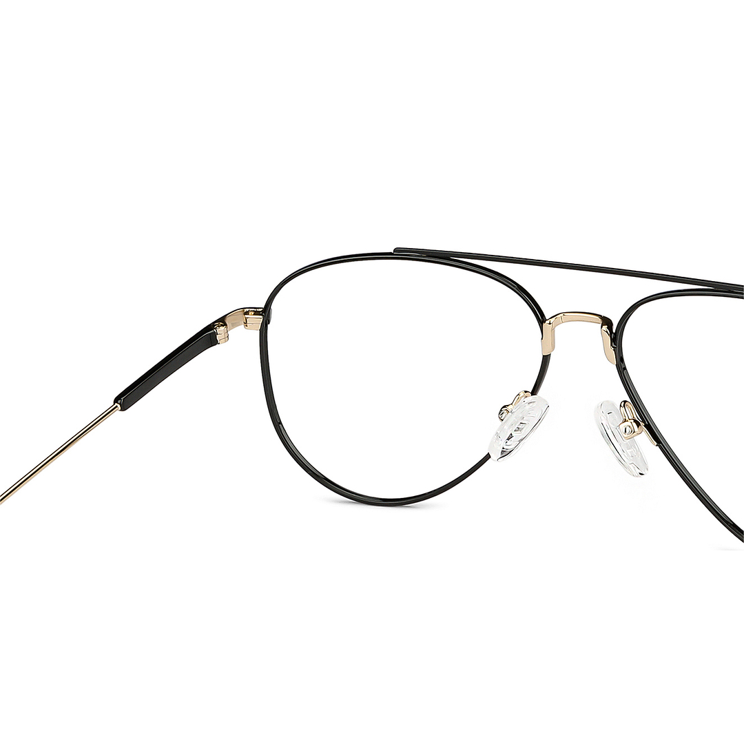 John Jacobs Black Full Rim Aviator right side