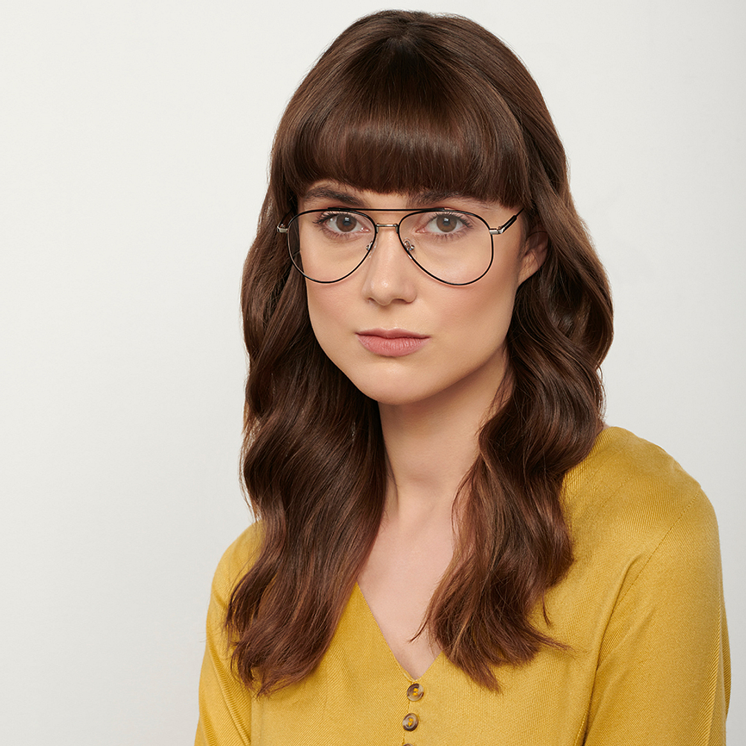 John Jacobs Online Dark Gunmetal Full Rim Aviator left side