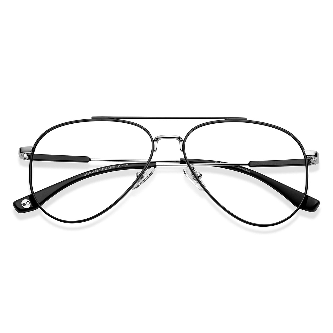 John Jacobs Online Dark Gunmetal Full Rim Aviator left side