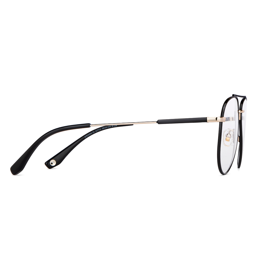John Jacobs Online Black Full Rim Aviator left side