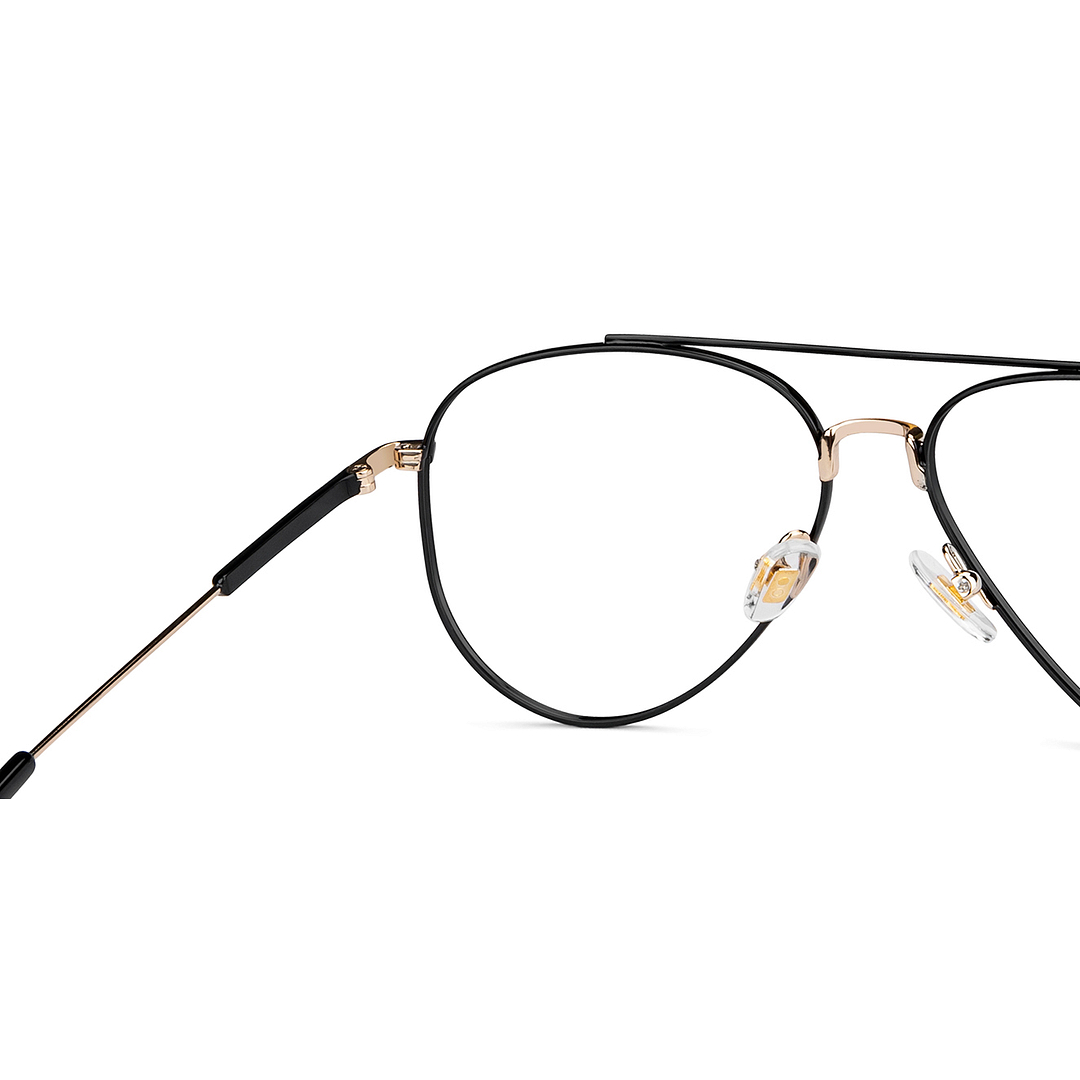 John Jacobs Online Black Full Rim Aviator right side