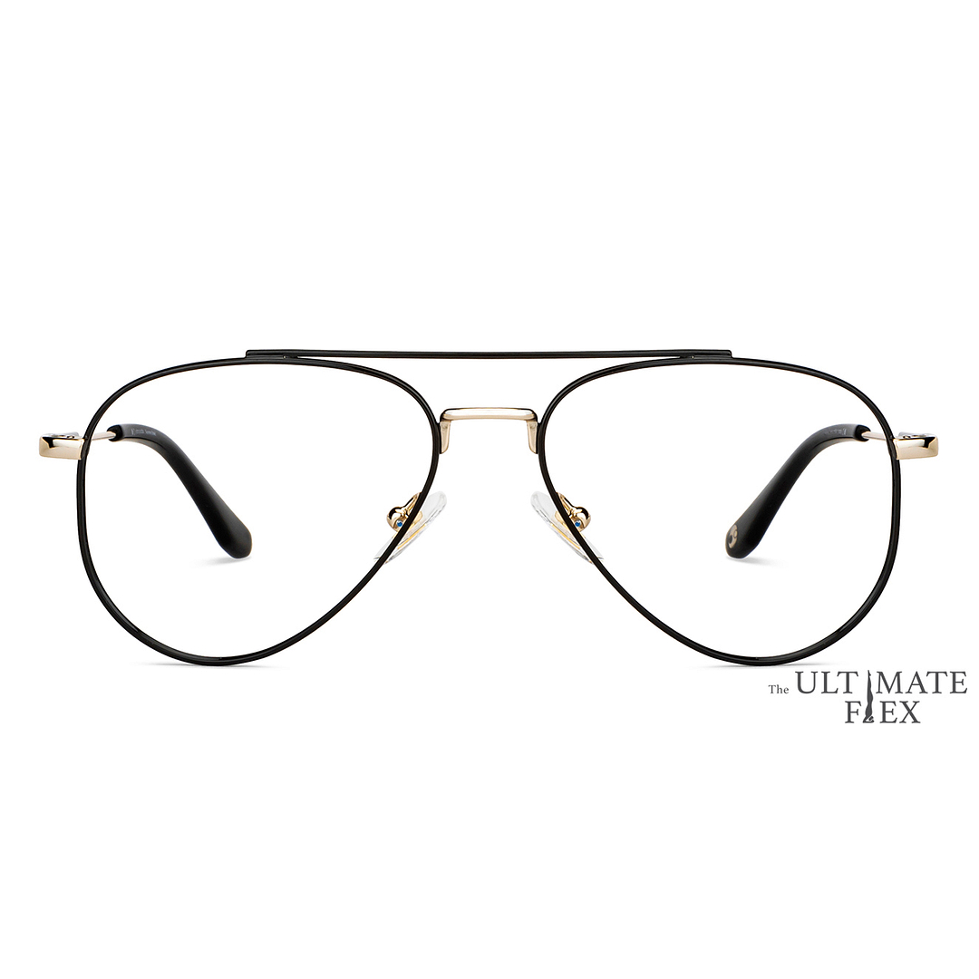 John Jacobs Online Black Full Rim Aviator left side
