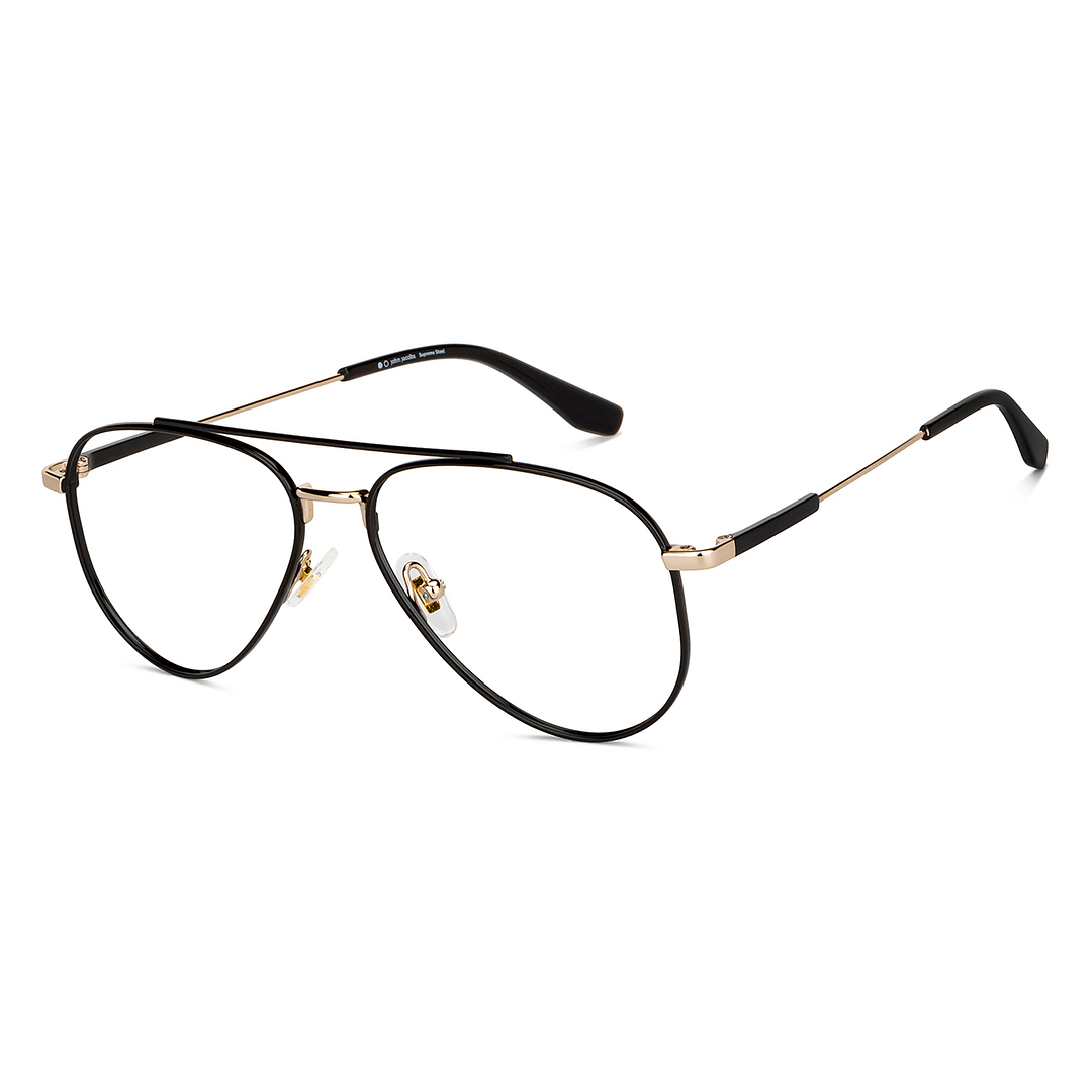 John Jacobs Online Black Full Rim Aviator right side