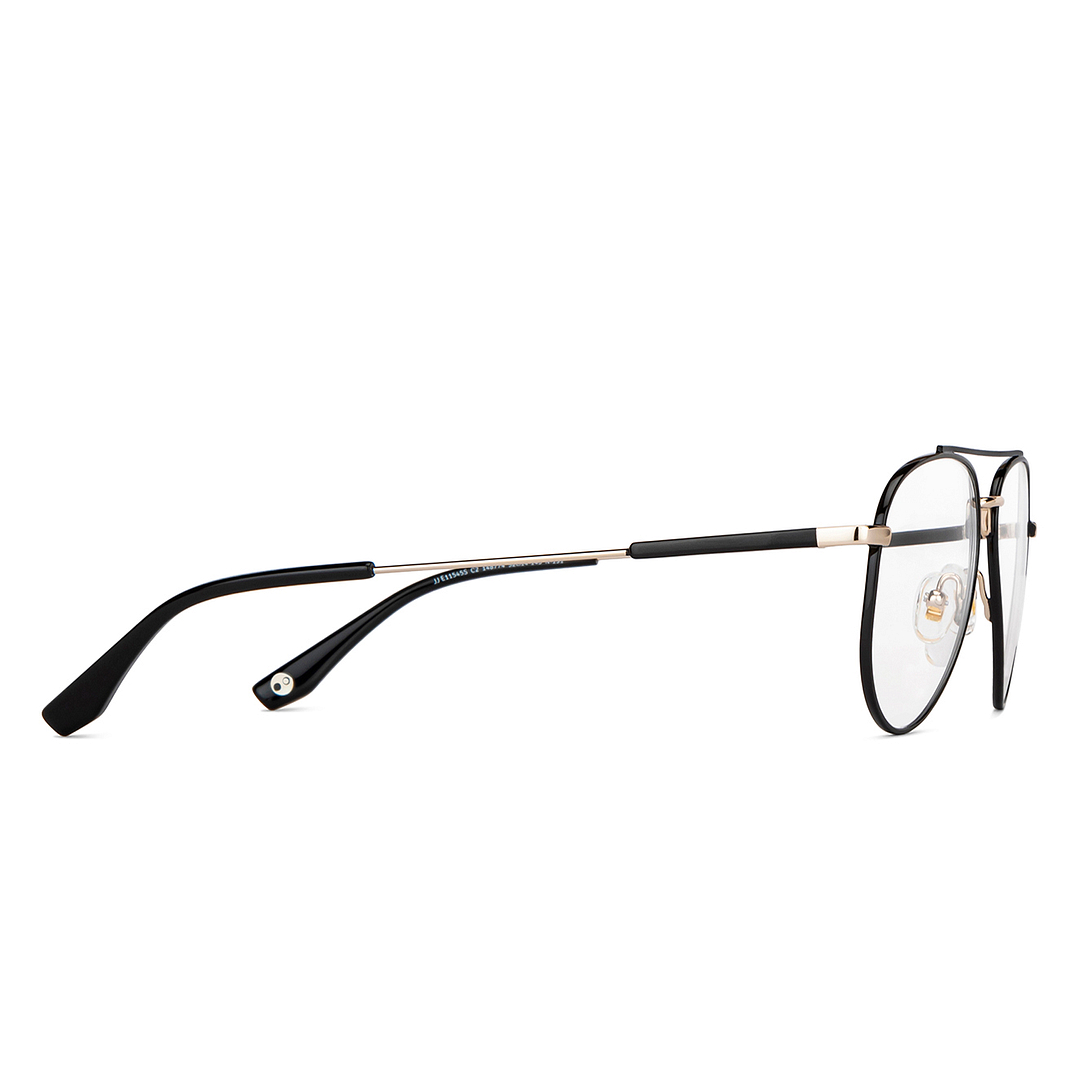 John Jacobs Online Black Full Rim Aviator left side