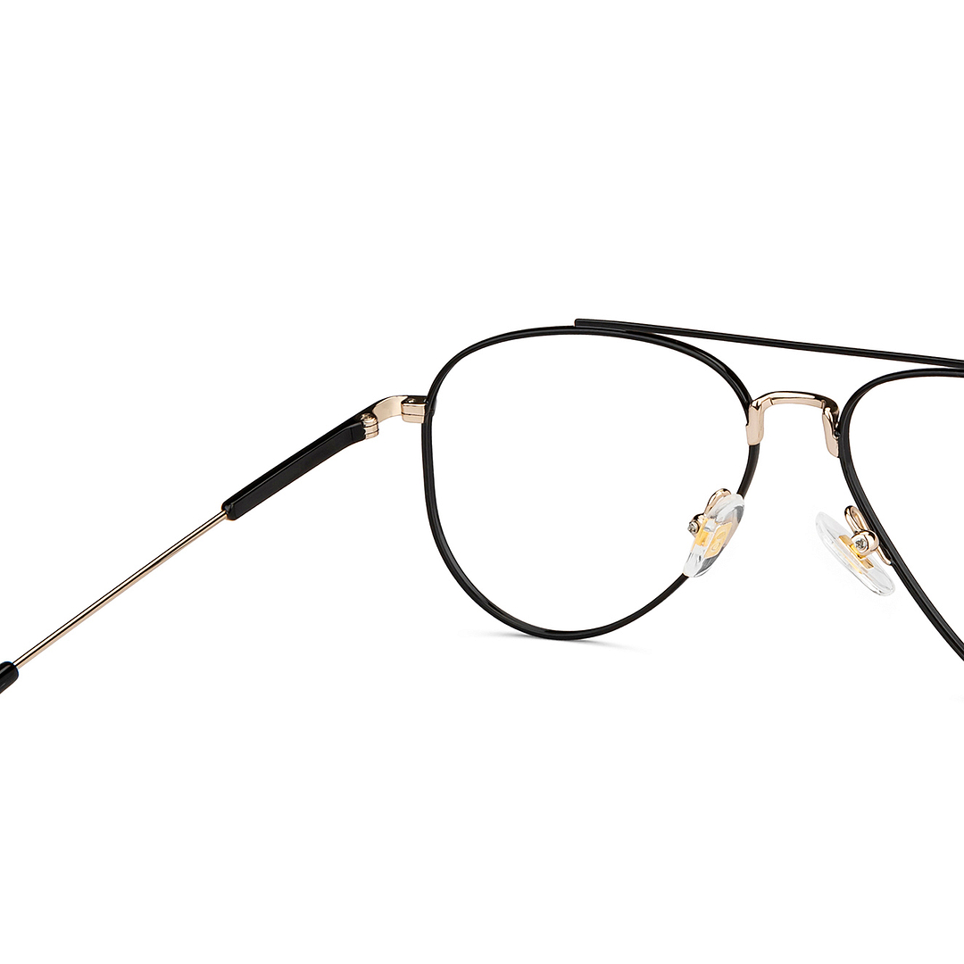 John Jacobs Online Black Full Rim Aviator right side
