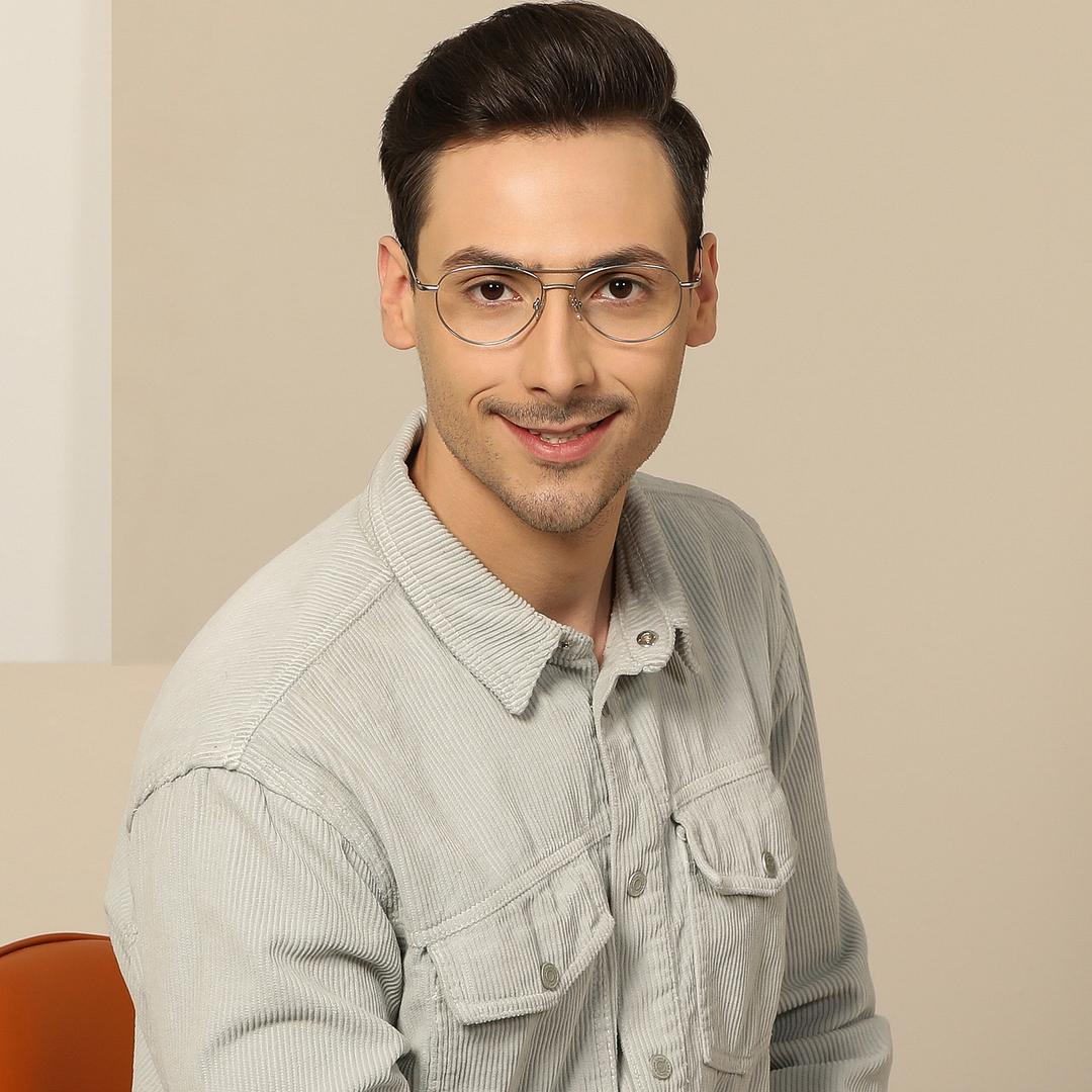 John Jacobs Online Silver Full Rim Aviator right side