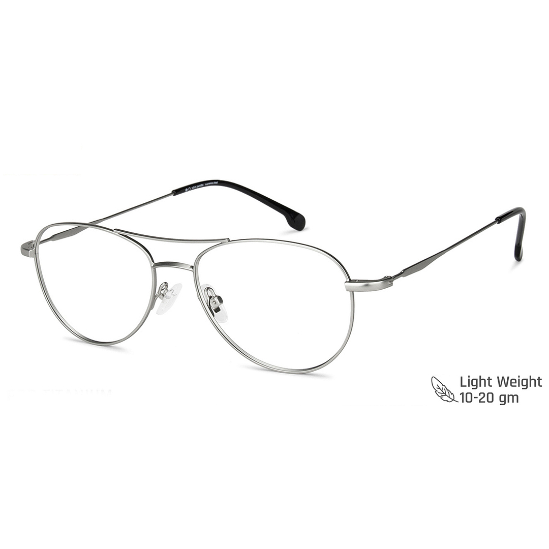John Jacobs Online Silver Full Rim Aviator right side