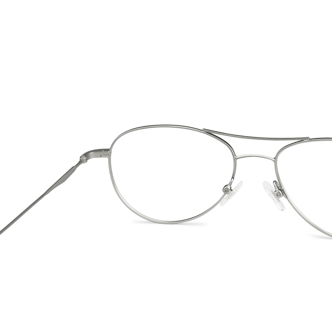 John Jacobs Online Silver Full Rim Aviator left side