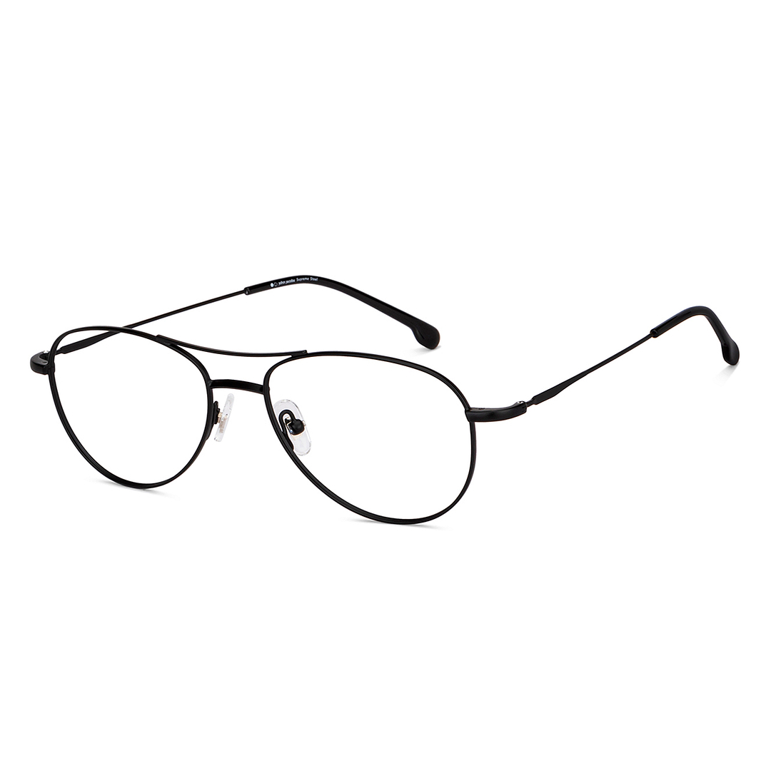 John Jacobs Online Black Full Rim Aviator right side