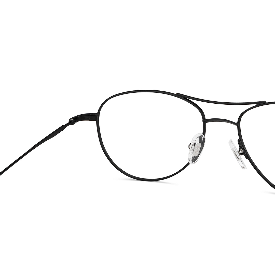 John Jacobs Online Black Full Rim Aviator right side