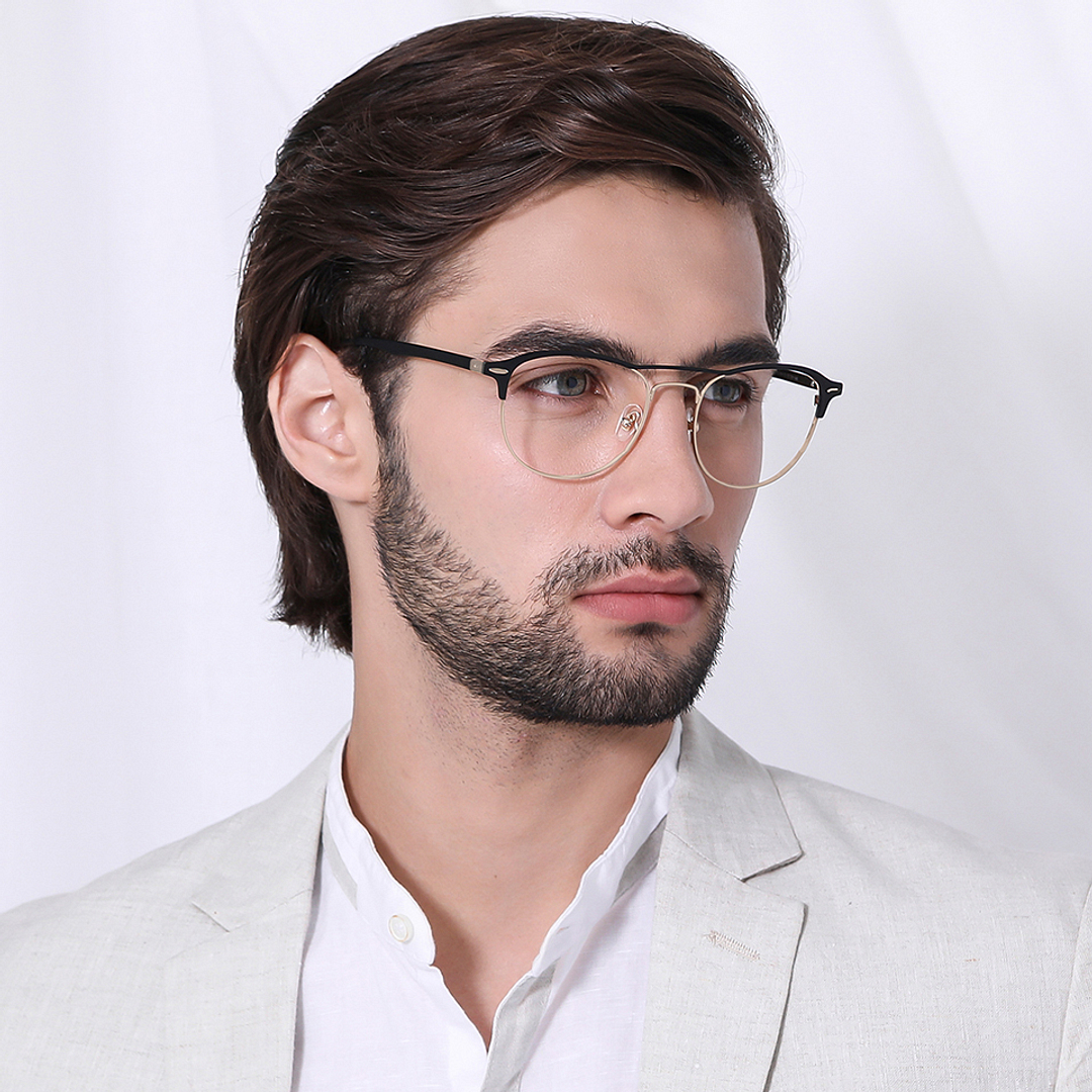 John Jacobs Black Full Rim Round left side