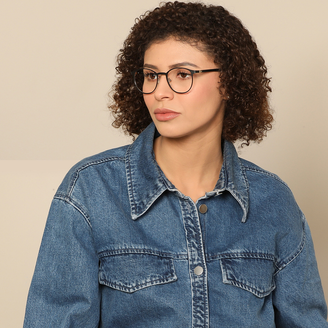 John Jacobs Online Black Full Rim Round left side