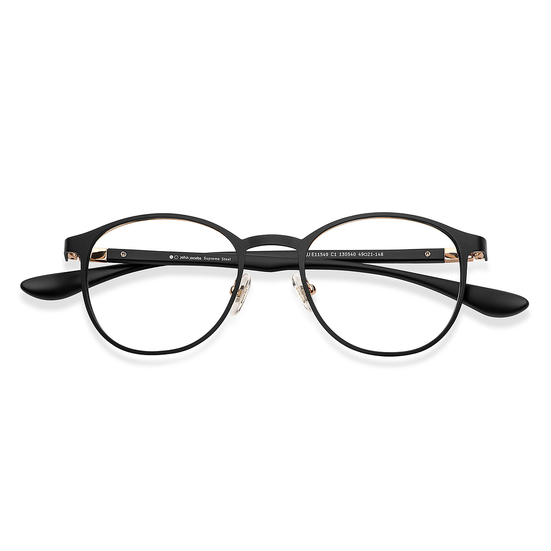 John Jacobs Online Black Full Rim Round left side