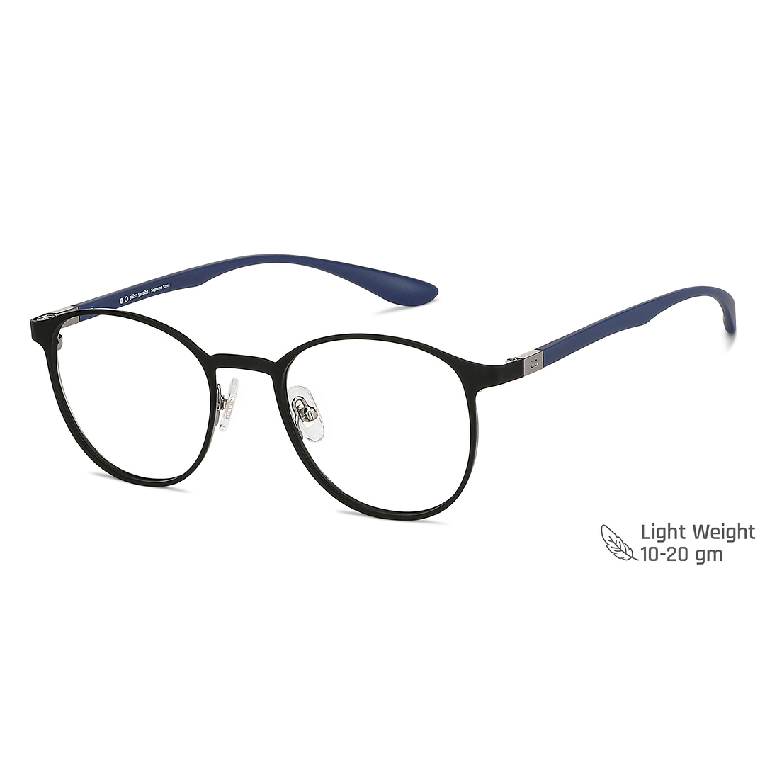 John Jacobs Online Black Full Rim Round right side