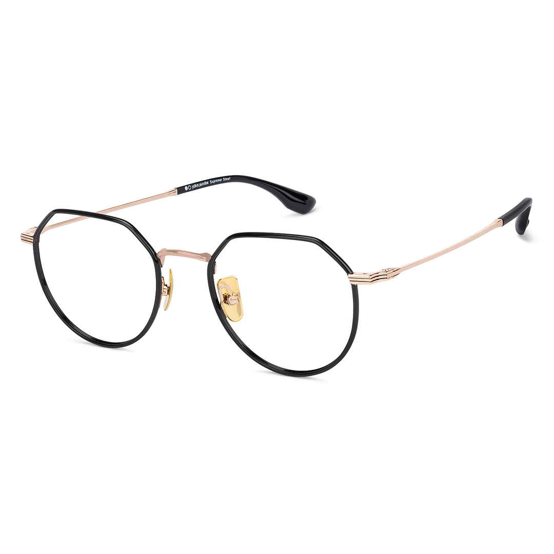 John Jacobs Black Full Rim Geometric right side