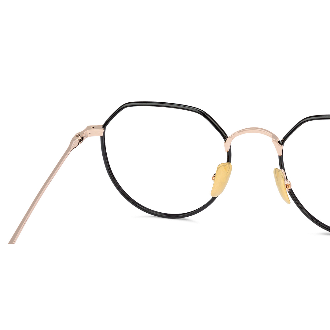 John Jacobs Black Full Rim Geometric right side