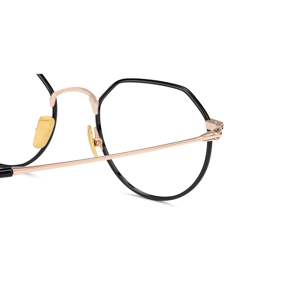 John Jacobs Black Full Rim Geometric left side