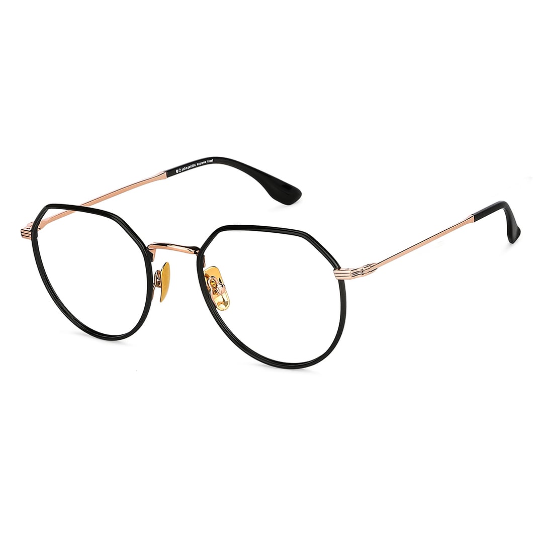 John Jacobs Black Full Rim Geometric right side