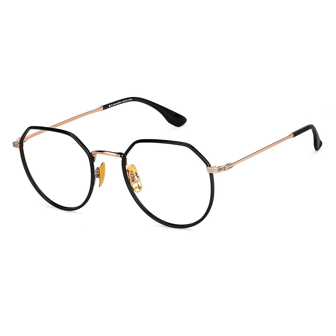 John Jacobs Black Full Rim Geometric right side