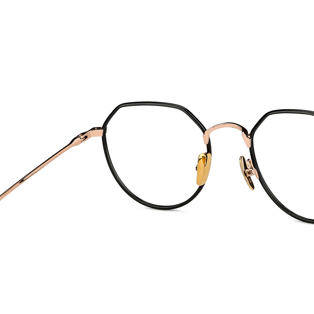 John Jacobs Black Full Rim Geometric right side