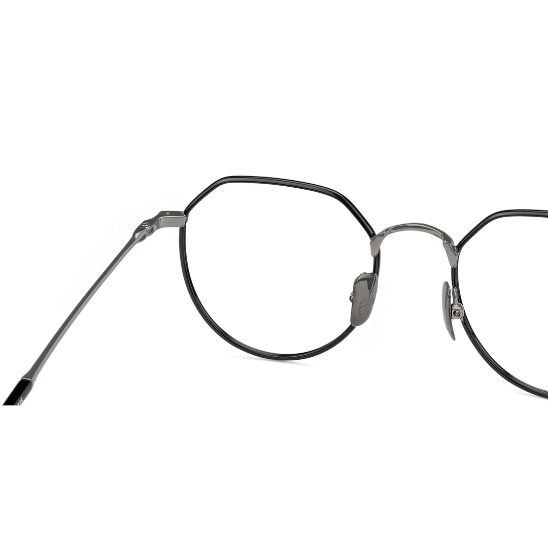 John Jacobs Black Full Rim Geometric right side