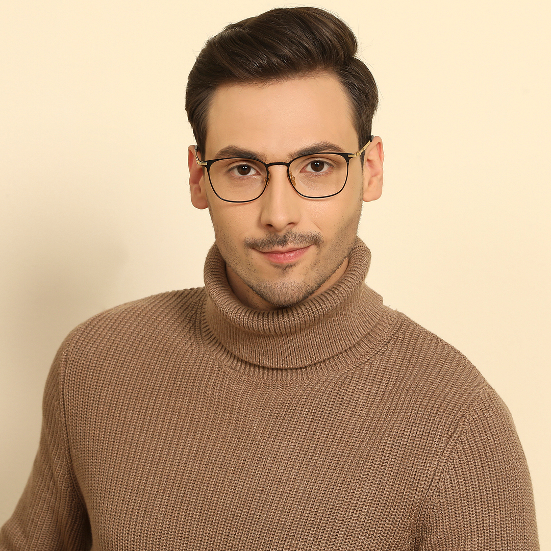 John Jacobs Black Full Rim Square right side