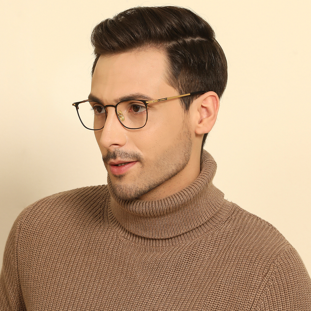 John Jacobs Black Full Rim Square left side