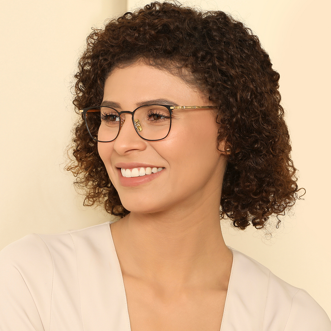 John Jacobs Black Full Rim Square right side