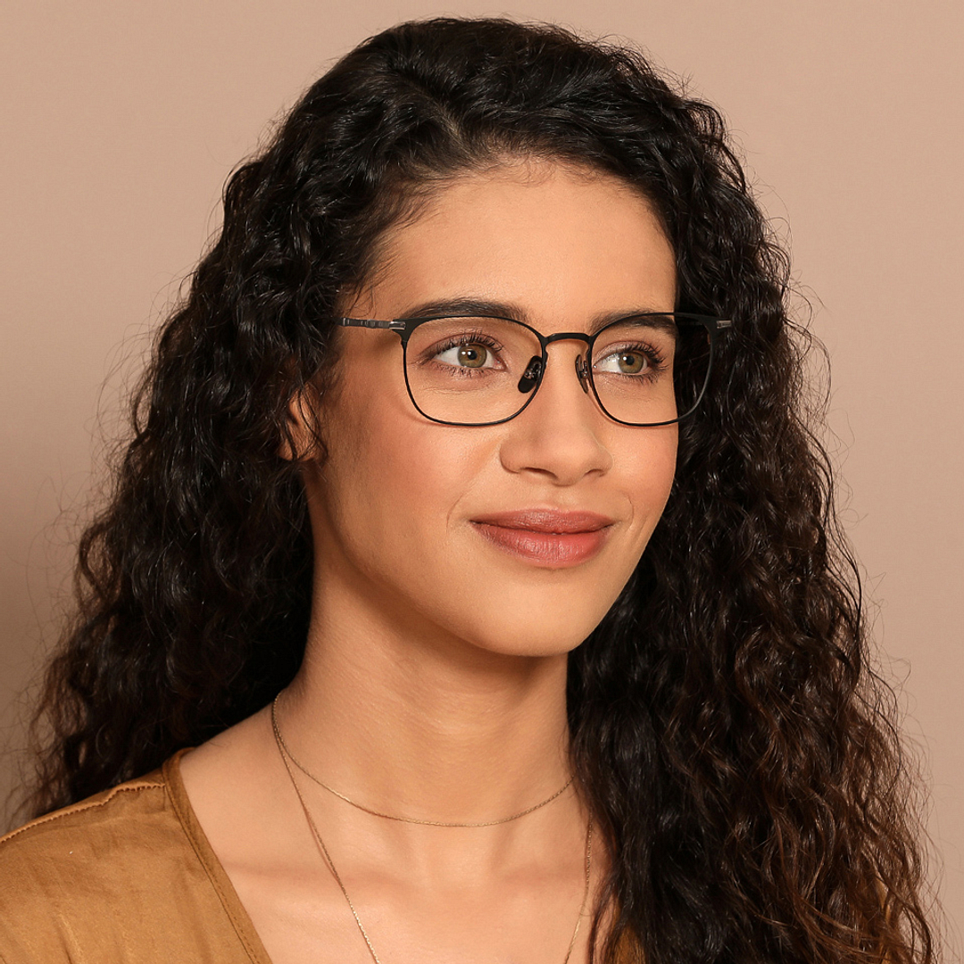 John Jacobs Online Black Full Rim Square left side