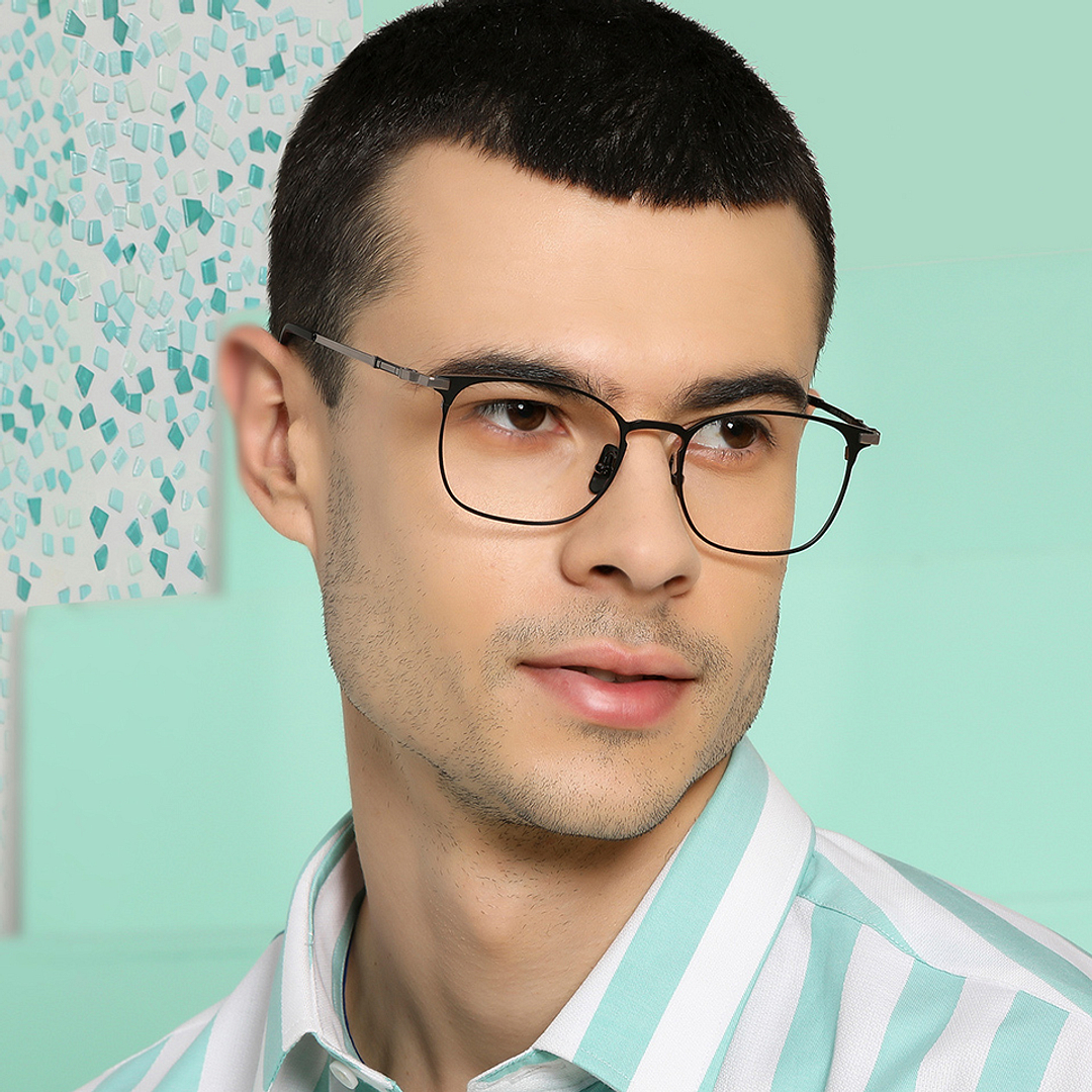 John Jacobs Online Black Full Rim Square right side