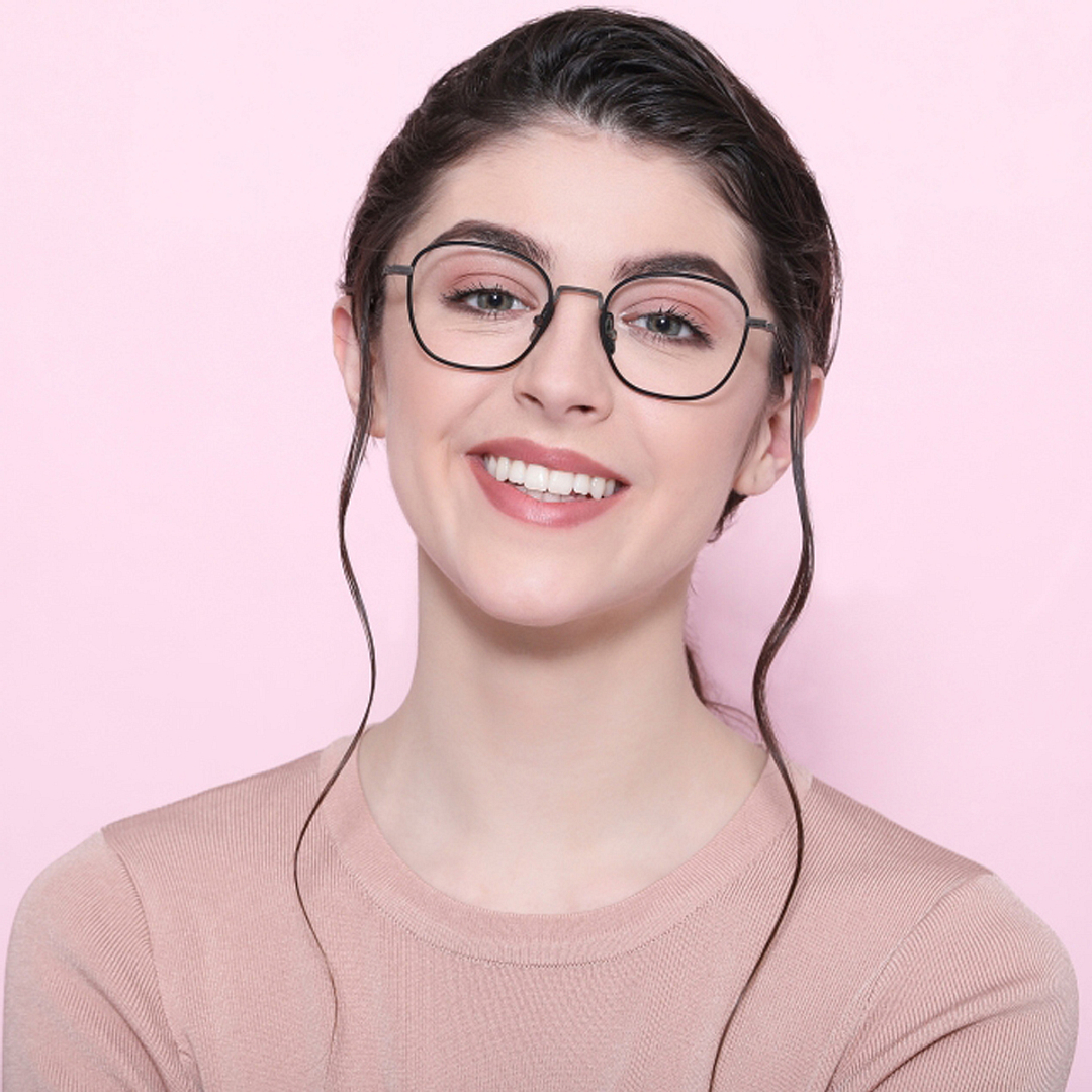 John Jacobs Online Black Full Rim Square left side