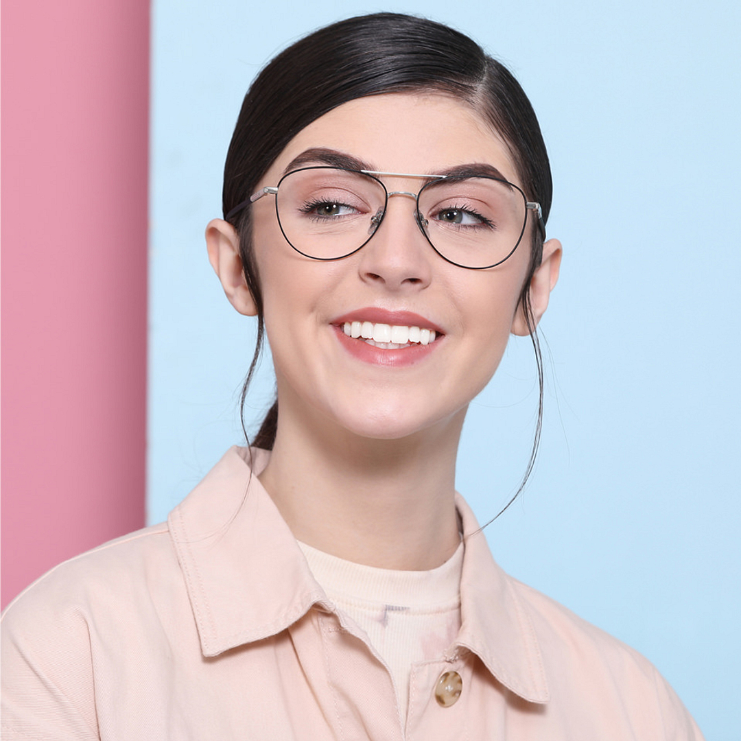 John Jacobs Online Black Full Rim Aviator left side