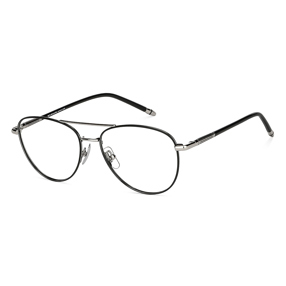 John Jacobs Online Black Full Rim Aviator left side