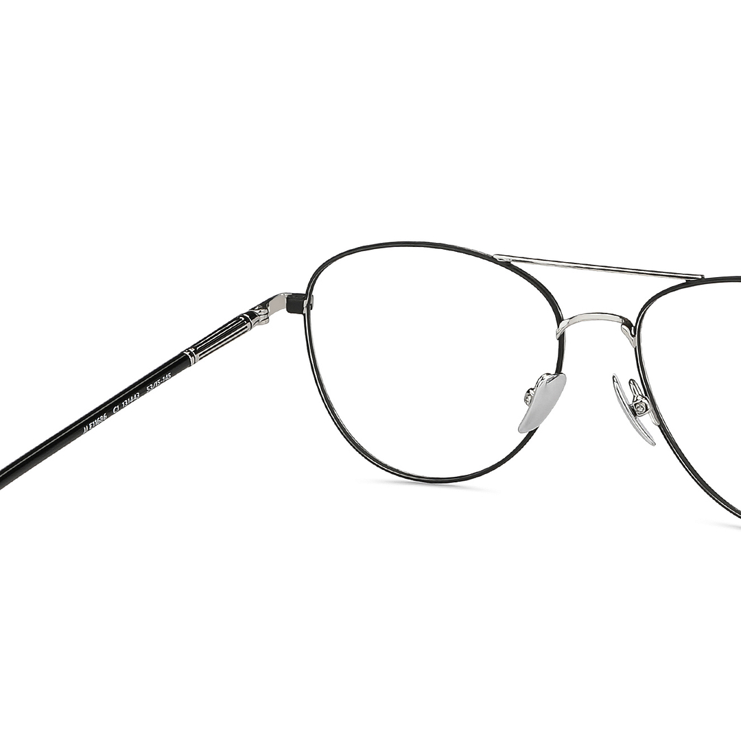 John Jacobs Online Black Full Rim Aviator right side