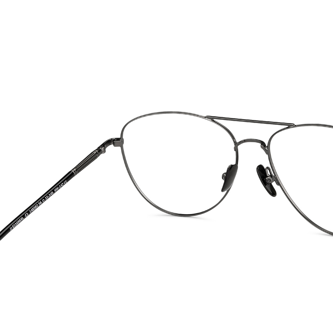 John Jacobs Online Gunmetal Full Rim Aviator right side