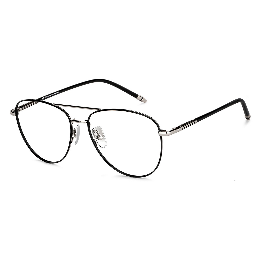 John Jacobs Online Black Full Rim Aviator left side
