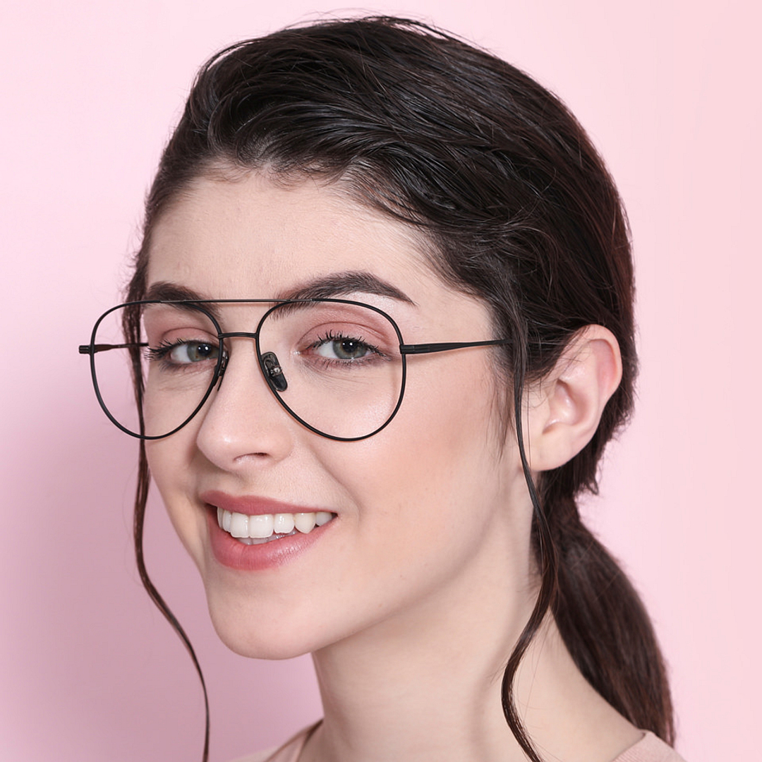 John Jacobs Online Dark Gunmetal Full Rim Aviator right side